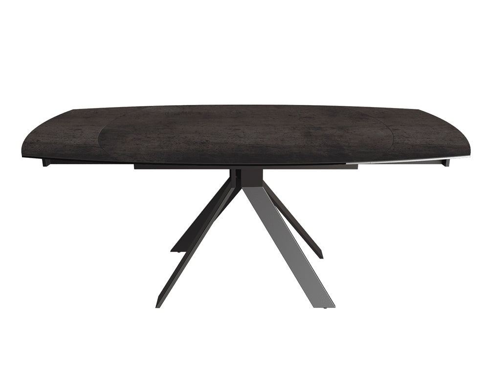 Table extensible céramique couleur acier design - akante - Souffle d'intérieur