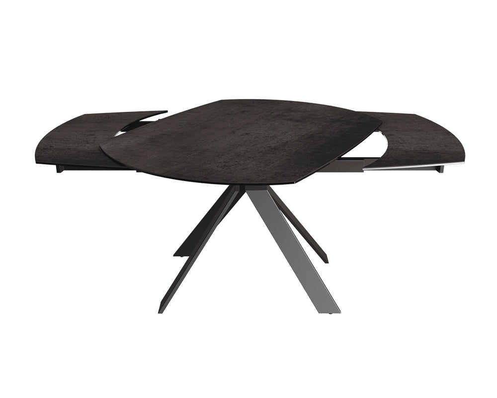 Table extensible céramique couleur acier design - akante - Souffle d'intérieur