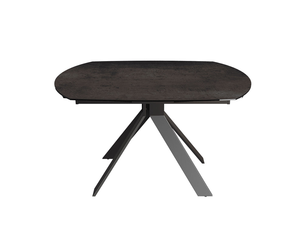 Table extensible céramique couleur acier design - akante - Souffle d'intérieur