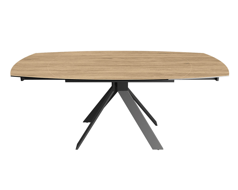 Table extensible céramique couleur chêne clair design - akante - Souffle d'intérieur