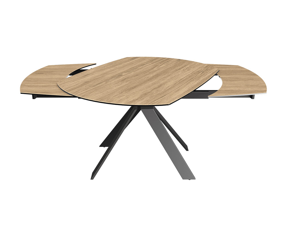 Table extensible céramique couleur chêne clair design - akante - Souffle d'intérieur