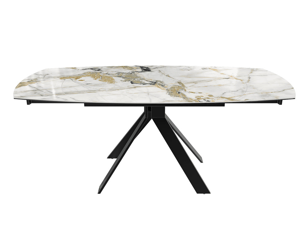 Table extensible céramique couleur marbre doro brillant design - akante - Souffle d'intérieur