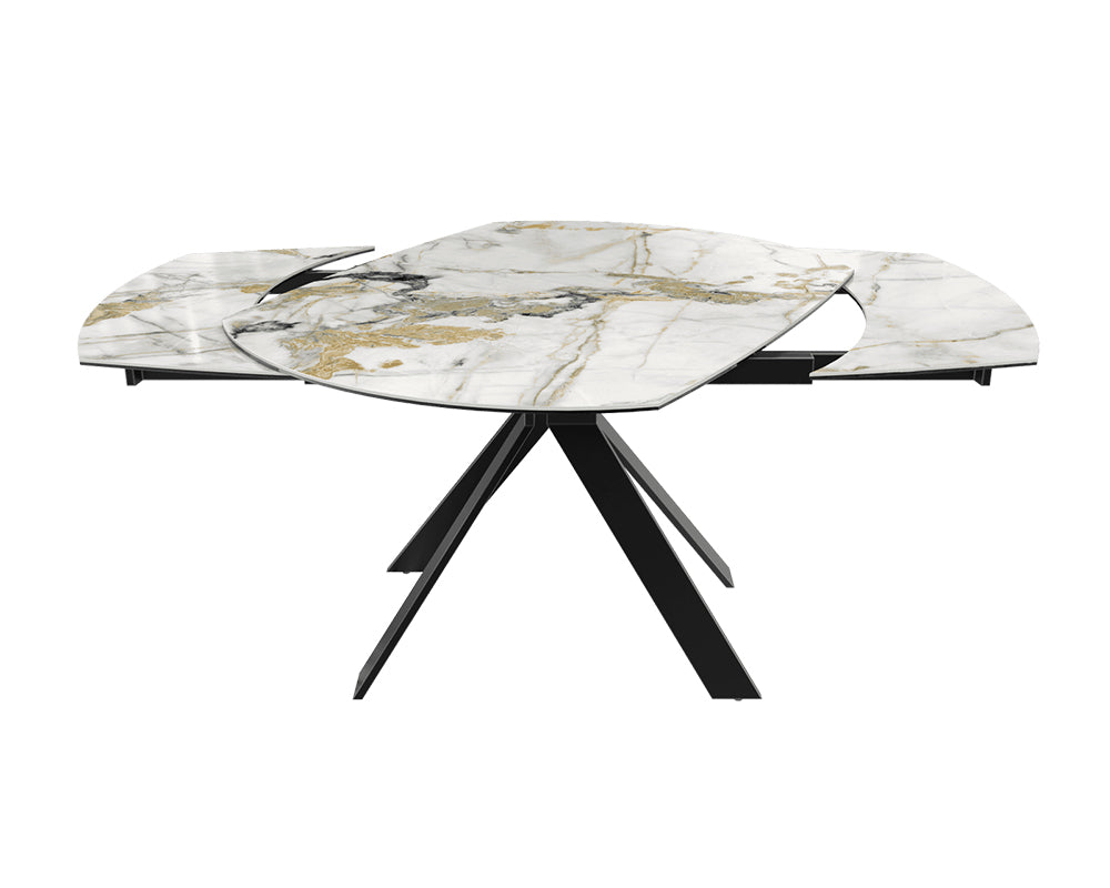 Table extensible céramique couleur marbre doro brillant design - akante - Souffle d'intérieur