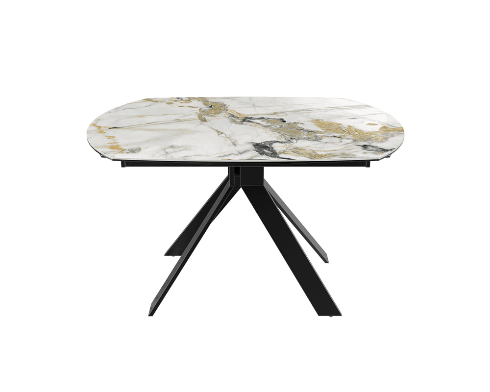 Table extensible céramique couleur marbre doro brillant design - akante - Souffle d'intérieur