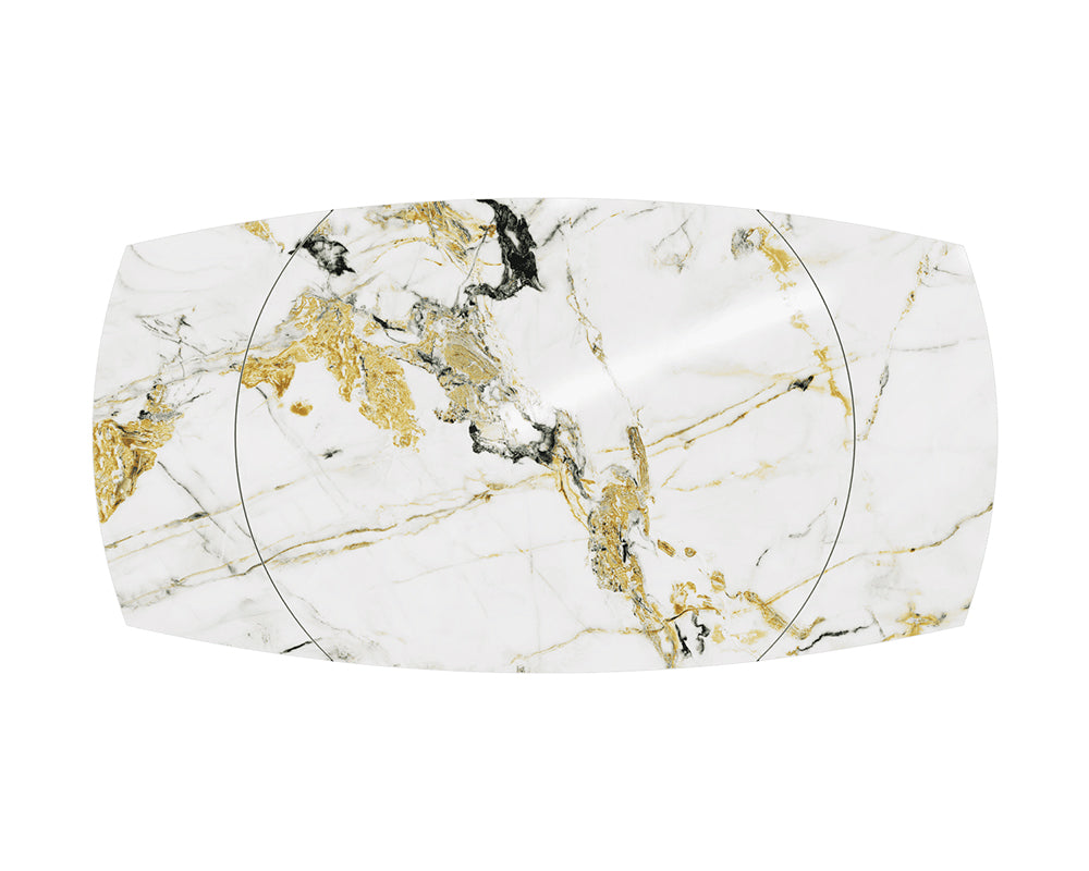 Table extensible céramique couleur marbre doro brillant design - akante - Souffle d'intérieur