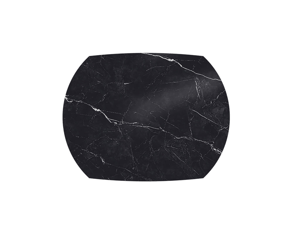 Table extensible céramique couleur marbre marquina design - akante - Souffle d'intérieur