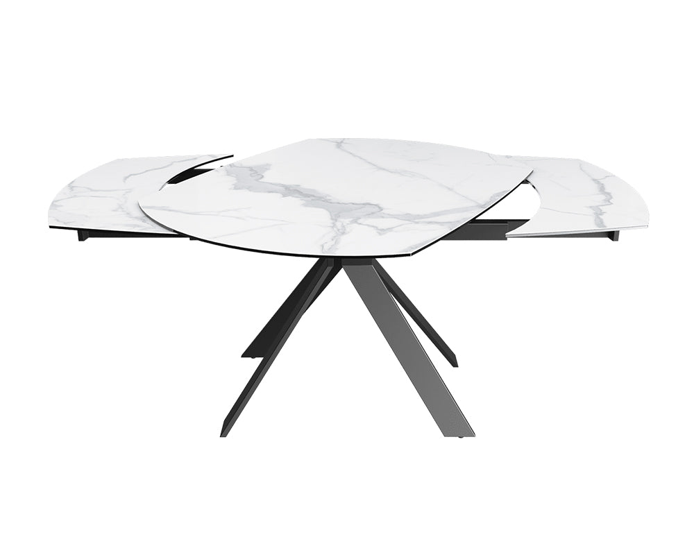 Table extensible céramique couleur marbre mat brillant design - akante - Souffle d'intérieur