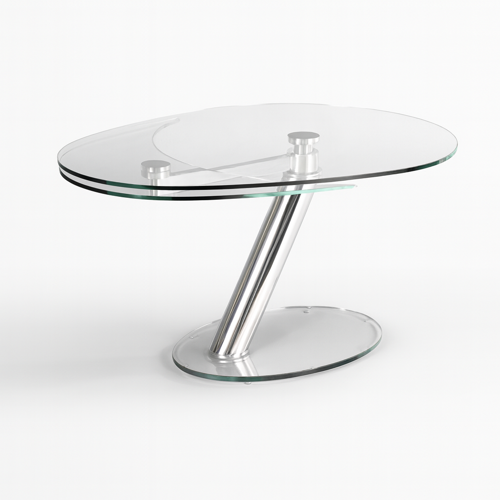 Table ovale en verre extensible - Zestelle