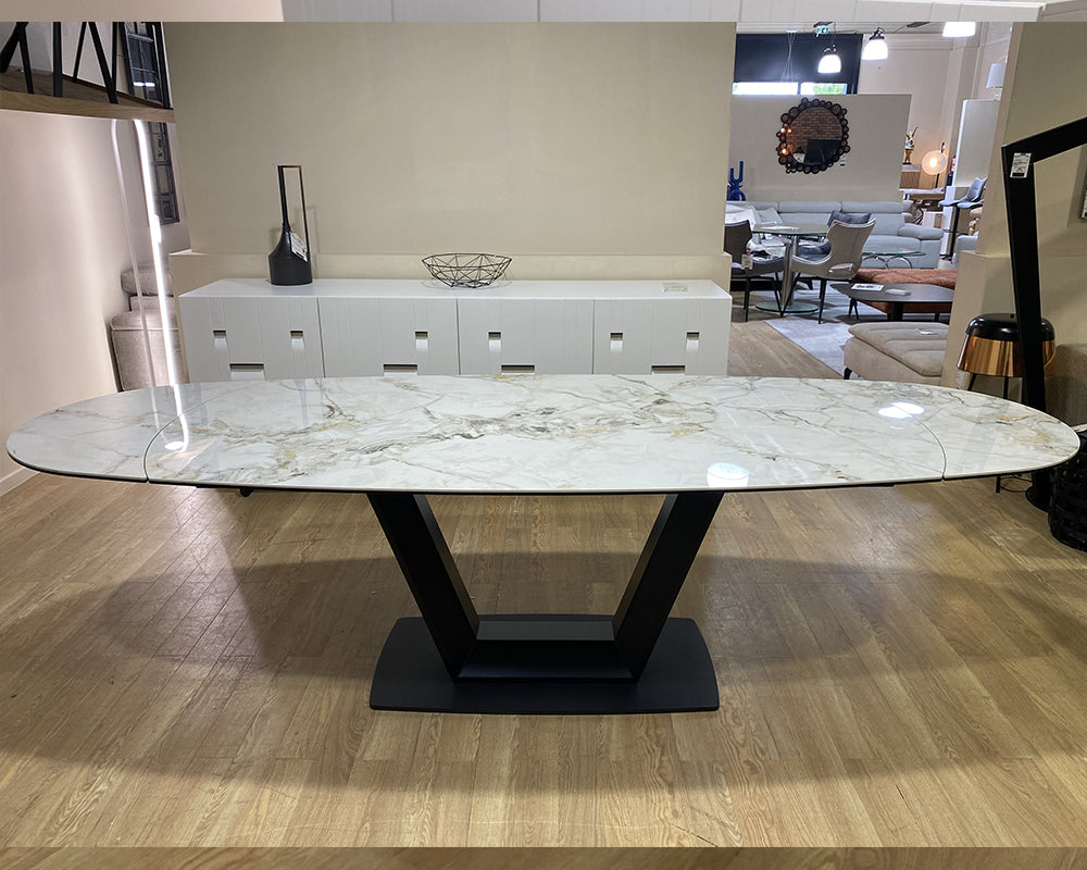 Table ovale extensible en céramique - Souffle d'intérieur