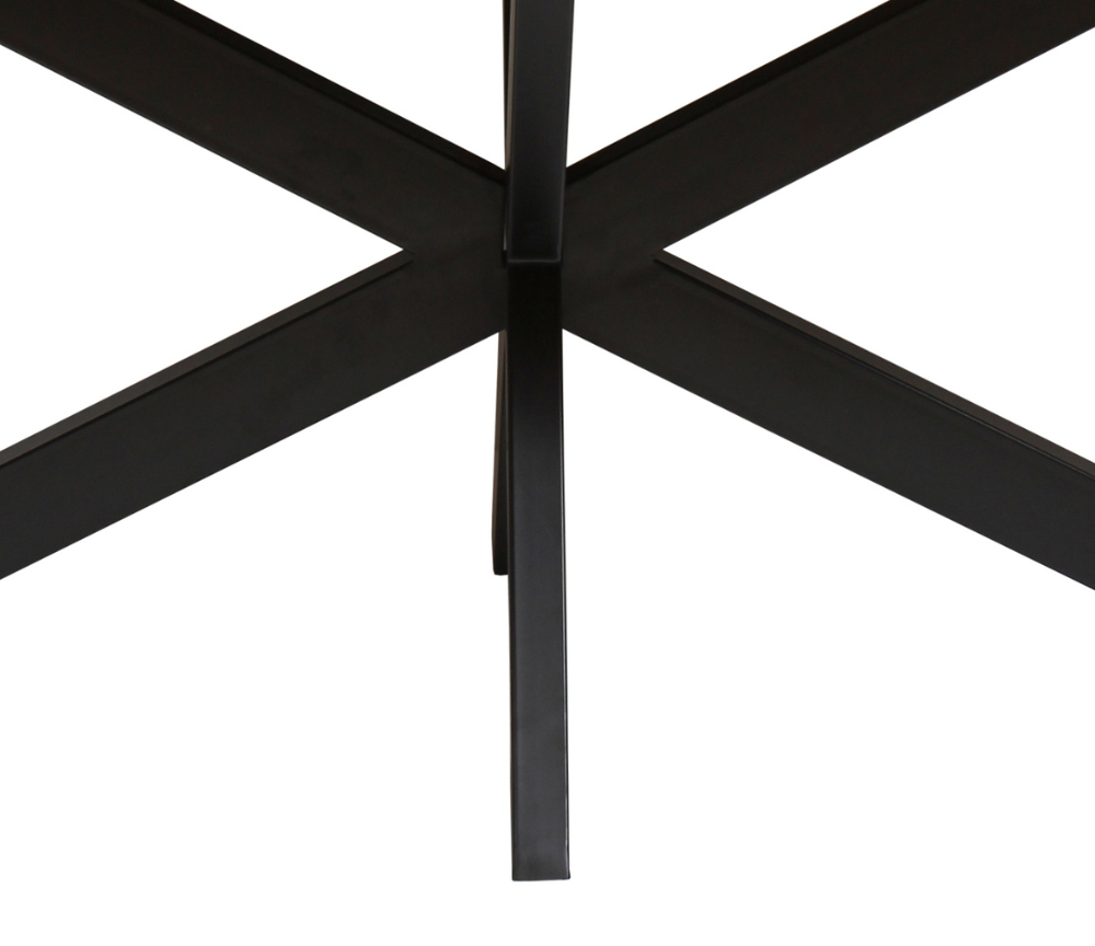 zoom détail table ovale avec pied central