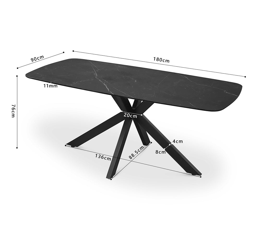 Table de repas en céramique - Rousseau - Souffle d'intérieur