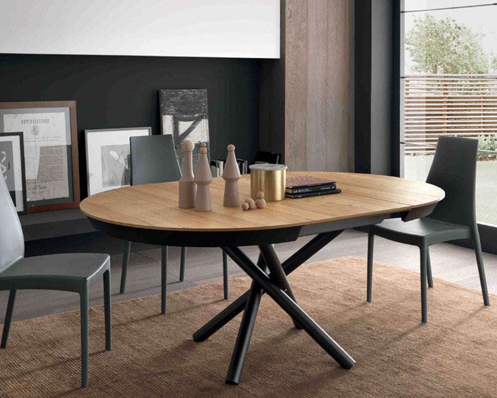 Table Fahrenheit en situation - salle à manger - plateau effet bois