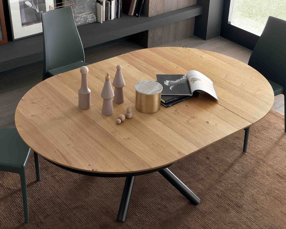 Table Fahrenheit en situation - salle à manger - plateau effet bois