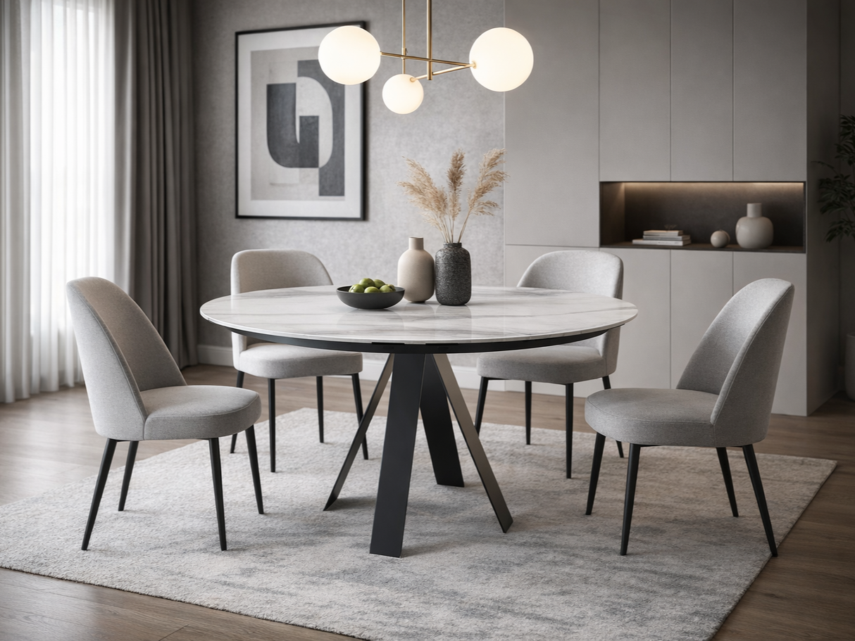 Table ronde céramique extensible - Chanterelle