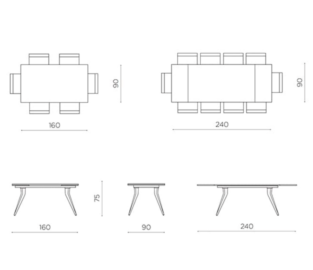 Table marbre blanc mat céramique extensible avec rallonge - Thorus