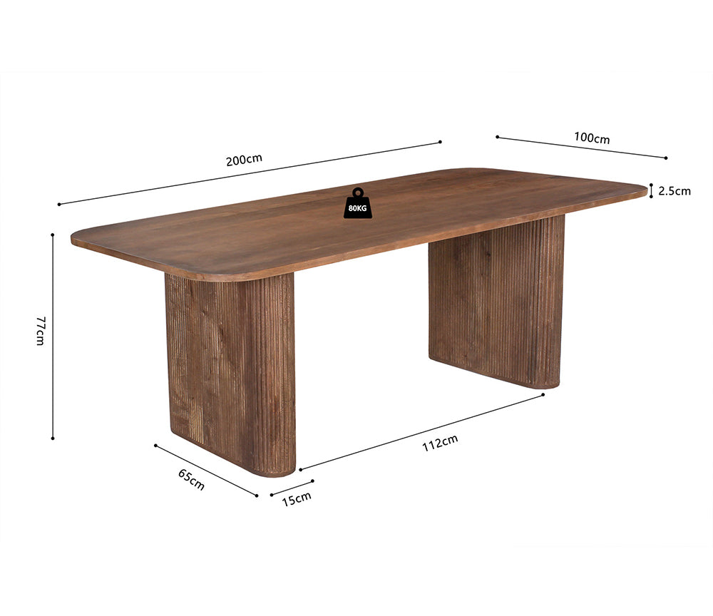 Table de salle à manger en bois - Rousseau - Souffle d'intérieur