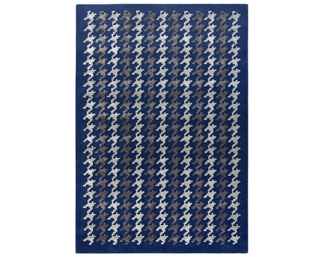 Tapis salon bleu au design moderne rectangulaire - Souffle d'intérieur