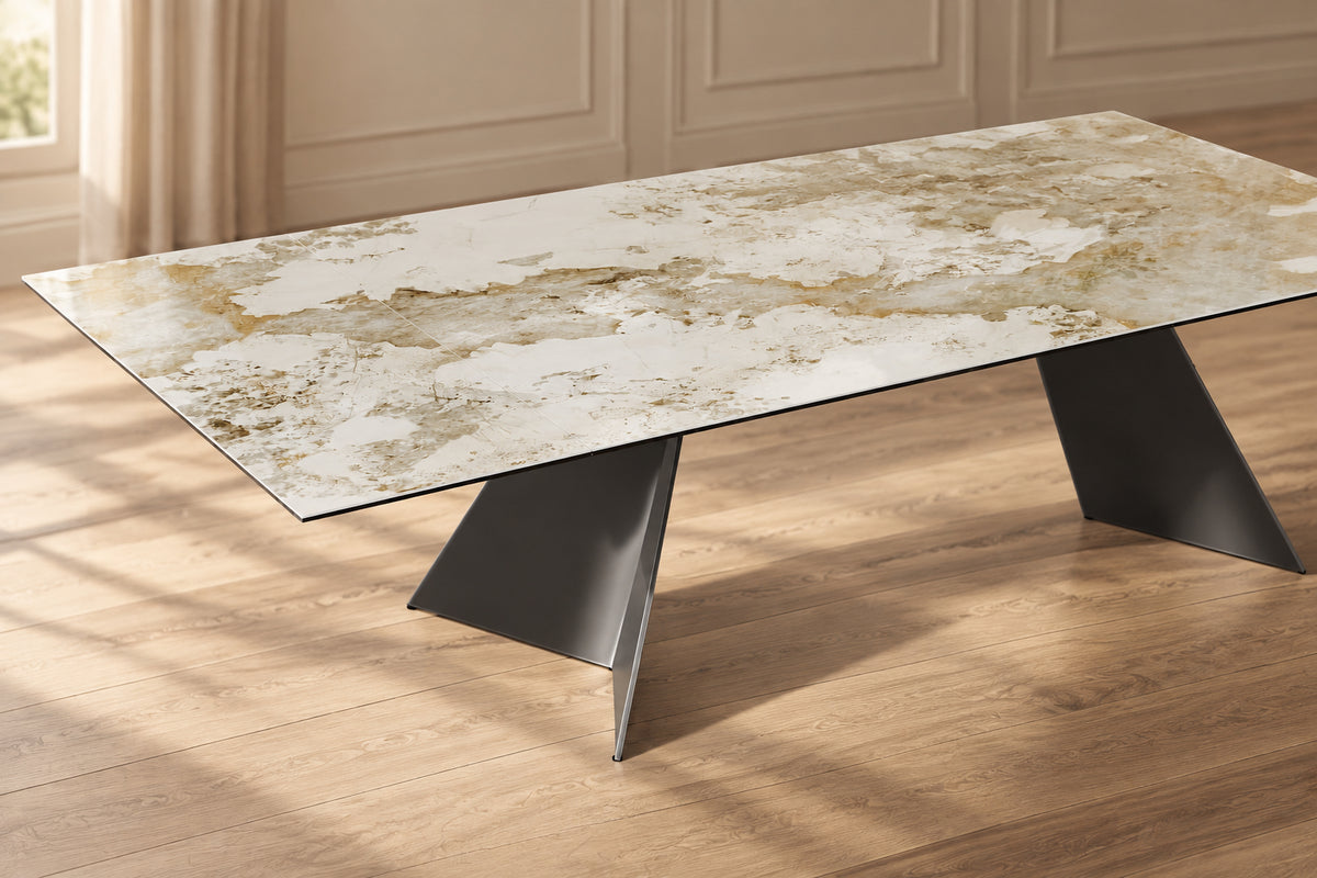 Table Washington céramique extensible – configuration ouverte – Akante