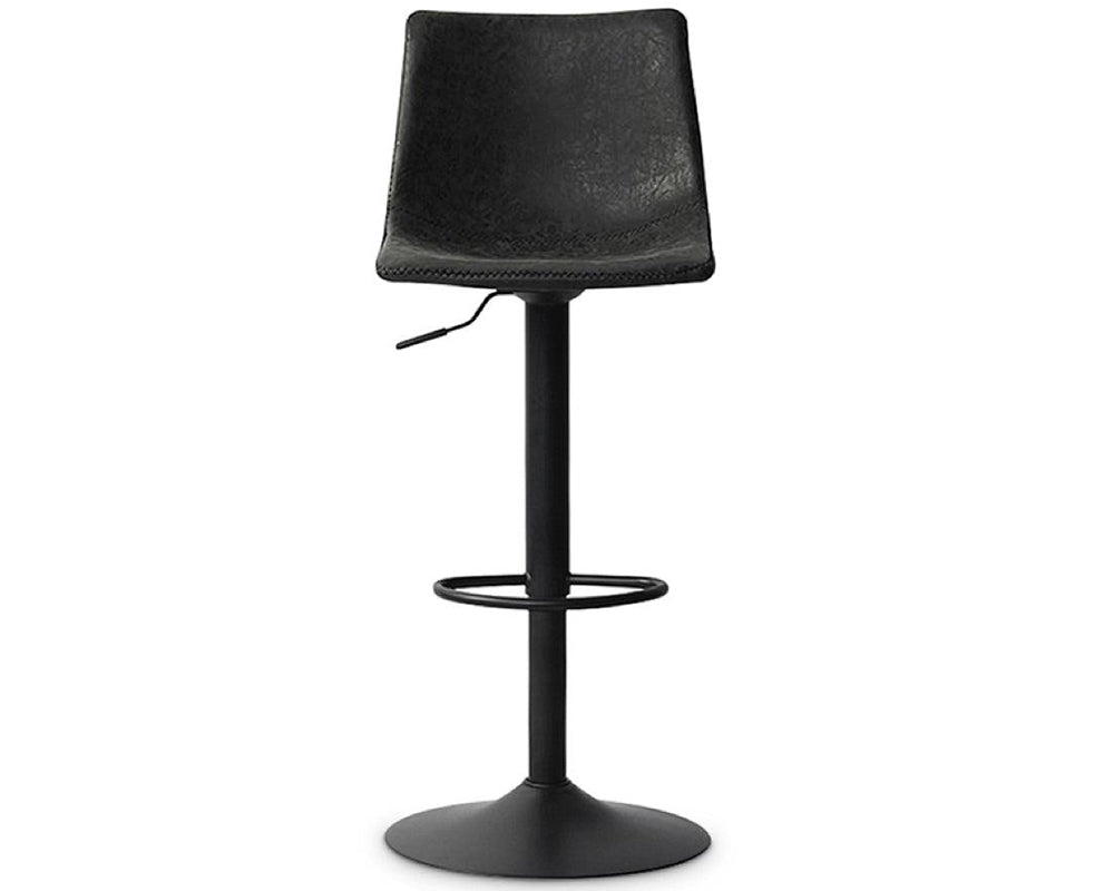 Tabouret de bar industriel réglable en hauteur anthracite - Ray-Tabourets et chaises de bar-SOUFFLE D’INTÉRIEUR
