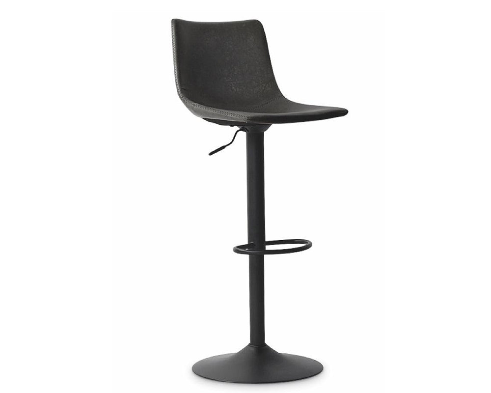Tabouret de bar industriel réglable en hauteur anthracite - Ray-Tabourets et chaises de bar-SOUFFLE D’INTÉRIEUR