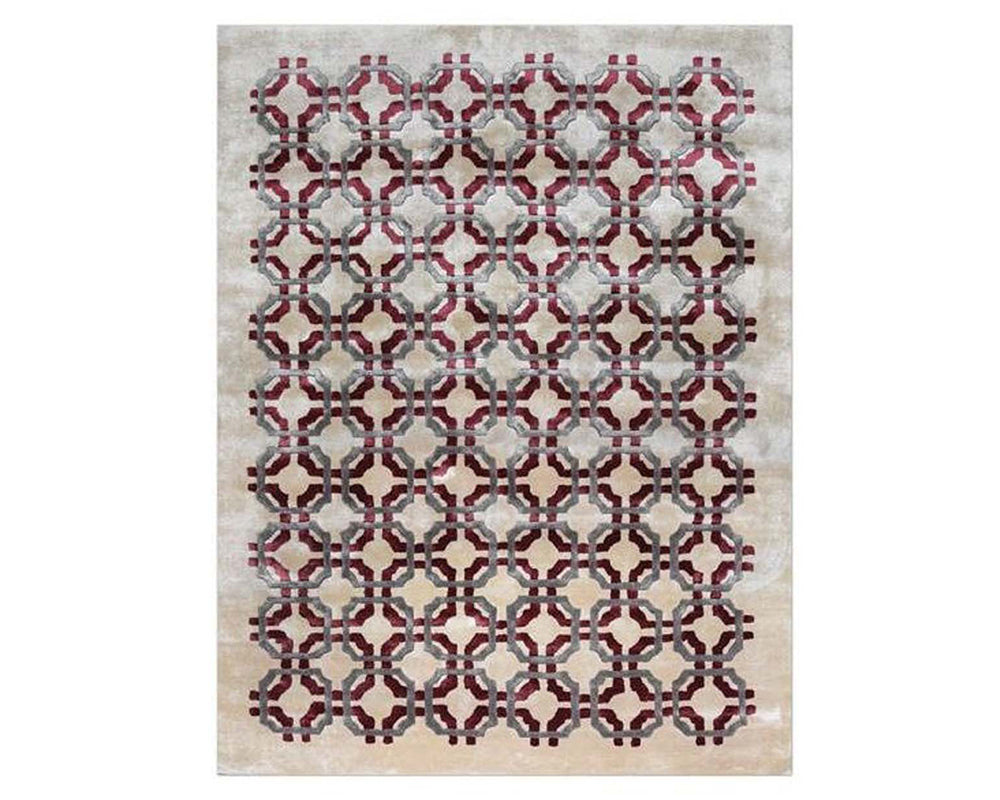 Tapis beige pour salon forme géométrique - Salgueiro rugs - Souffle d'Intérieur