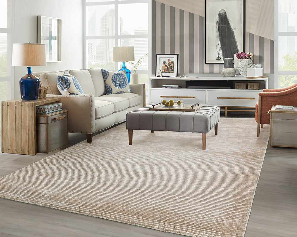 Tapis beige salon doux - Salgueiro rugs - Souffle d'Intérieur