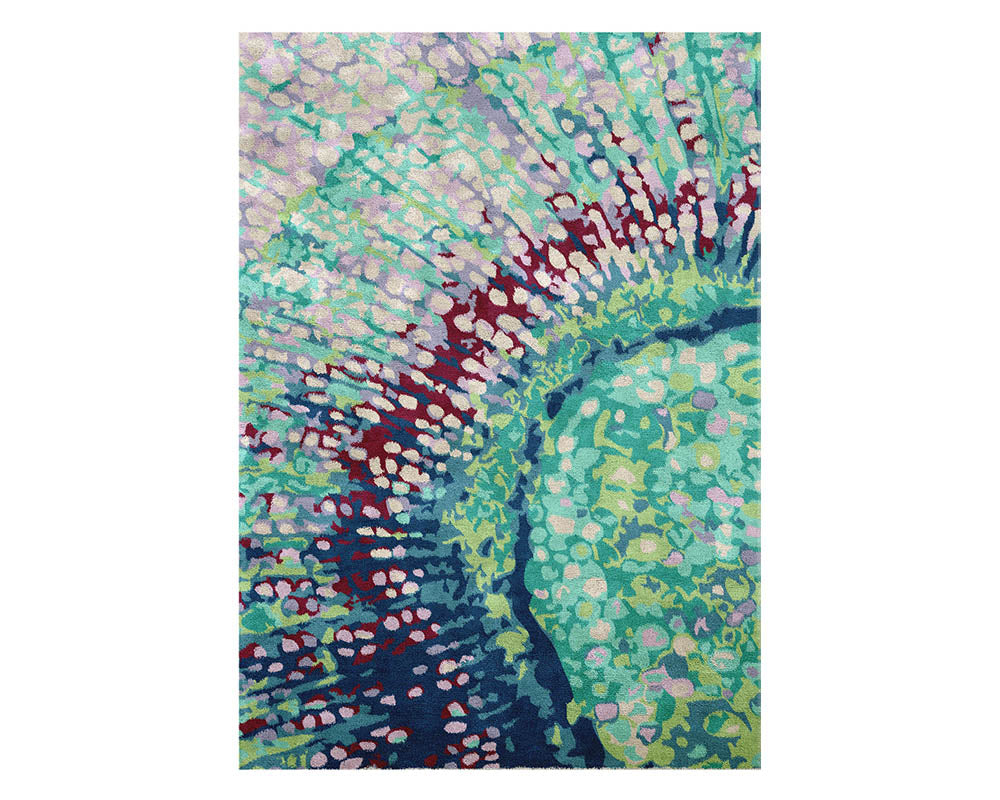 Tapis coloré salon violacé - Salgueiro rugs - Souffle d'Intérieur