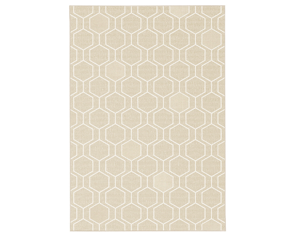 Tapis d'extérieur beige à motif - Salgueiro rugs - Souffle d’Intérieur