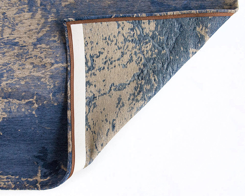 Tapis de salon bleu et gris - Salgueiro rugs - Souffle d’Intérieur