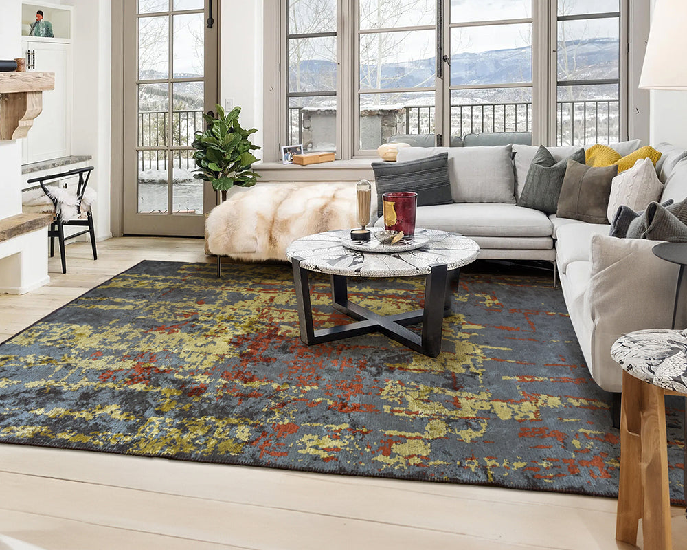 Tapis de salon multicolore contemporain - Salgueiro rugs - Souffle d’Intérieur