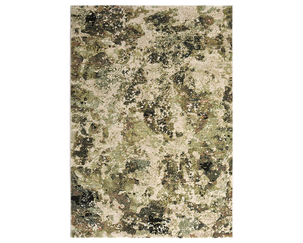 Tapis de chambre vert tacheté - Salgueiro rugs - Souffle d'Intérieur