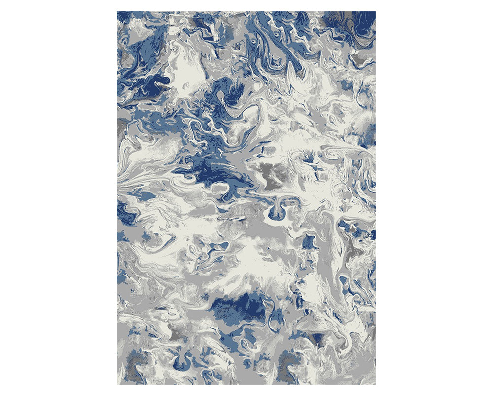 Tapis design salon gris tacheté de bleu - Salgueiro rugs - Souffle d'Intérieur