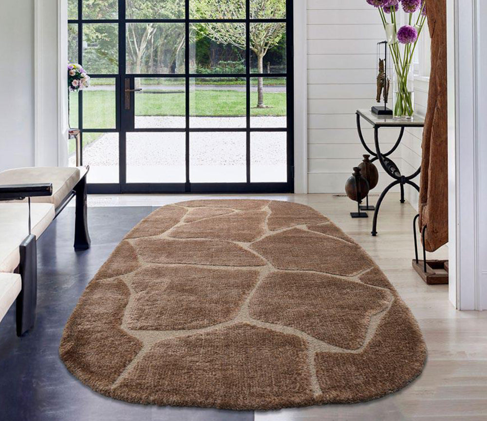 Tapis épais salon marron - Salgueiro rugs - Souffle d'Intérieur