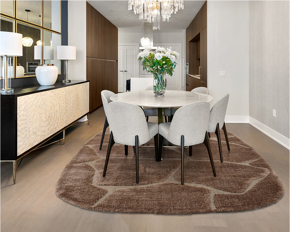 Tapis épais salon marron - Salgueiro rugs - Souffle d'Intérieur