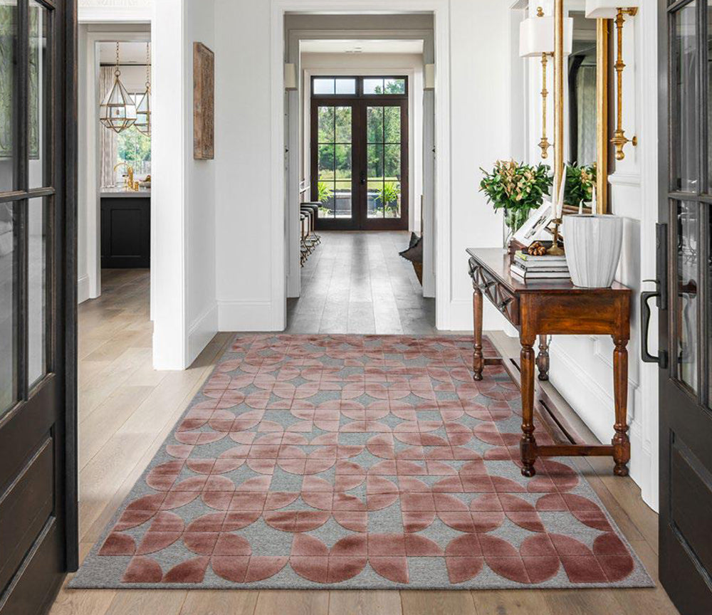 Tapis fin salon gris et marron - Salgueiro rugs - Souffle d'Intérieur