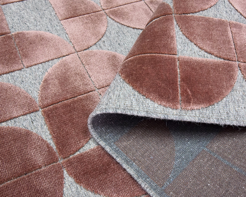 Tapis fin salon gris et marron - Salgueiro rugs - Souffle d'Intérieur