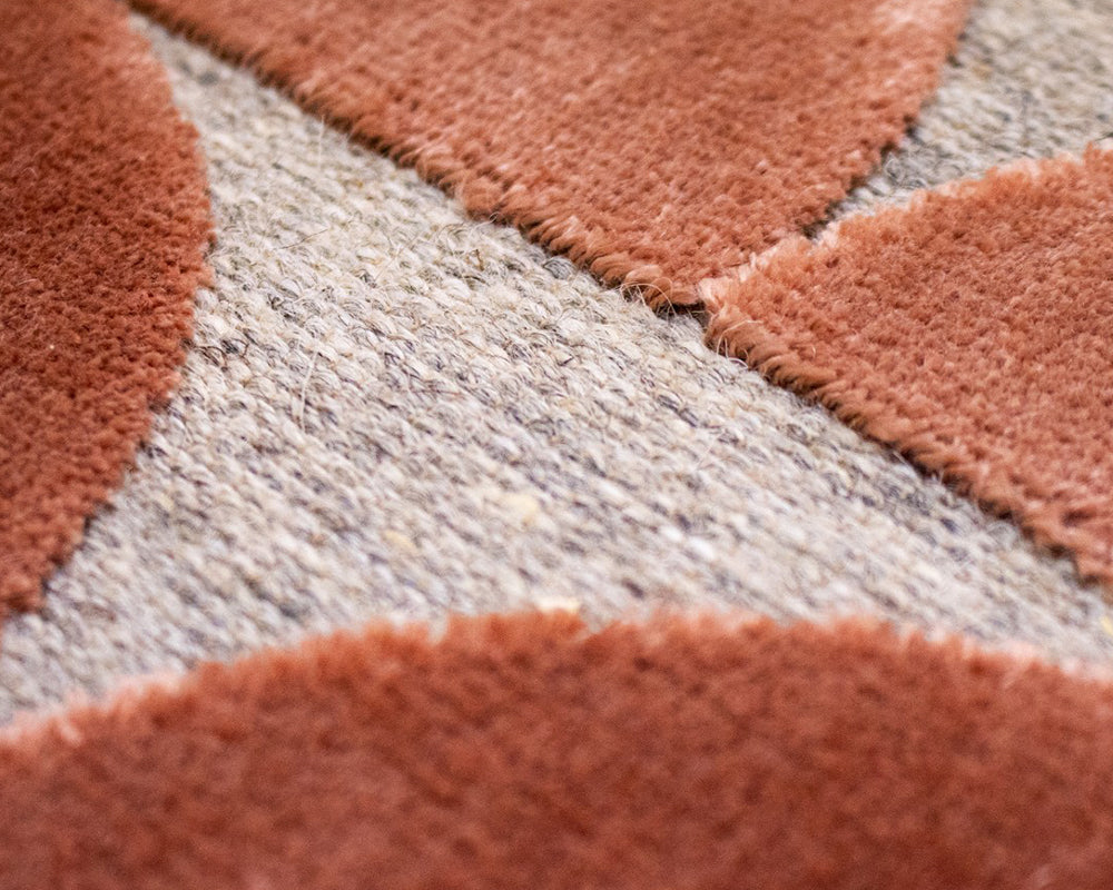 Tapis fin salon gris et marron - Salgueiro rugs - Souffle d'Intérieur
