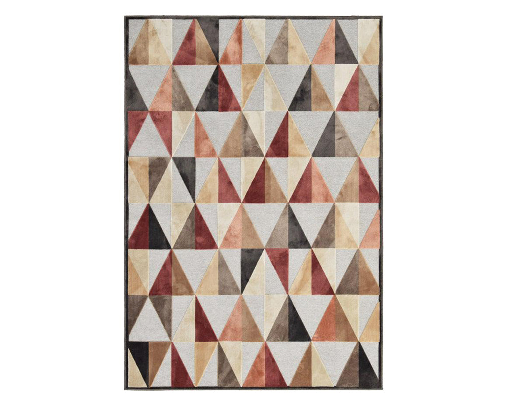 Tapis salon géométrique coloré moderne rectangulaire - SOUFFLE D'intérieur