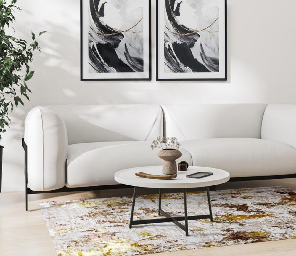 Tapis moderne salon bicolore - Salgueiro rugs - Souffle d'Intérieur