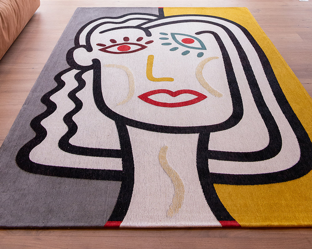 Tapis moderne salon portrait - Salgueiro rugs - Souffle d’Intérieur