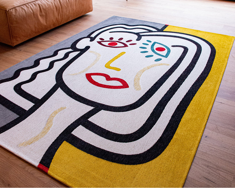 Tapis moderne salon portrait - Salgueiro rugs - Souffle d’Intérieur