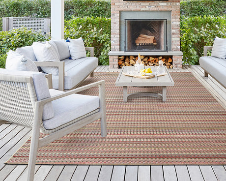 Tapis pour terrasse extérieur à rayure - Salgueiro rugs - Souffle d’Intérieur