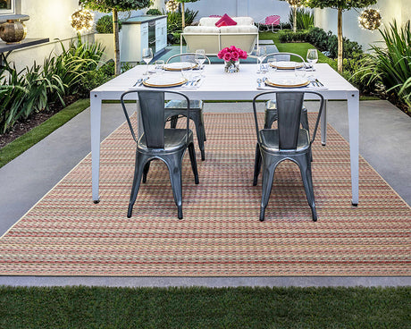 Tapis pour terrasse extérieur à rayure - Salgueiro rugs - Souffle d’Intérieur