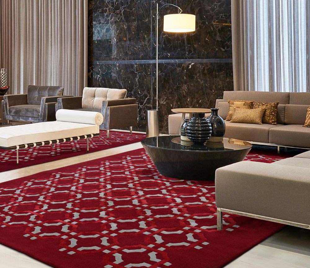 tapis-rouge-pour-salon-forme-géométrique-salgueiro-rugs-souffle-d-interieur