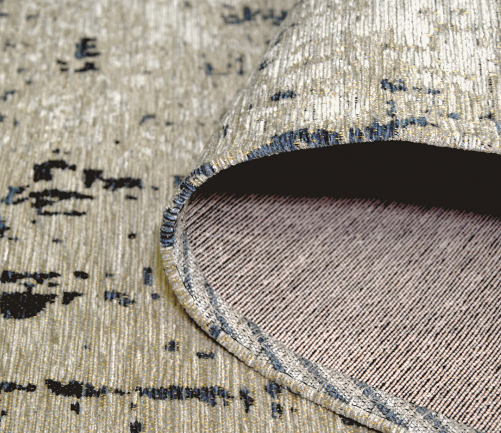 Tapis salon beige tacheté bleu - Salgueiro rugs - Souffle d’Intérieur