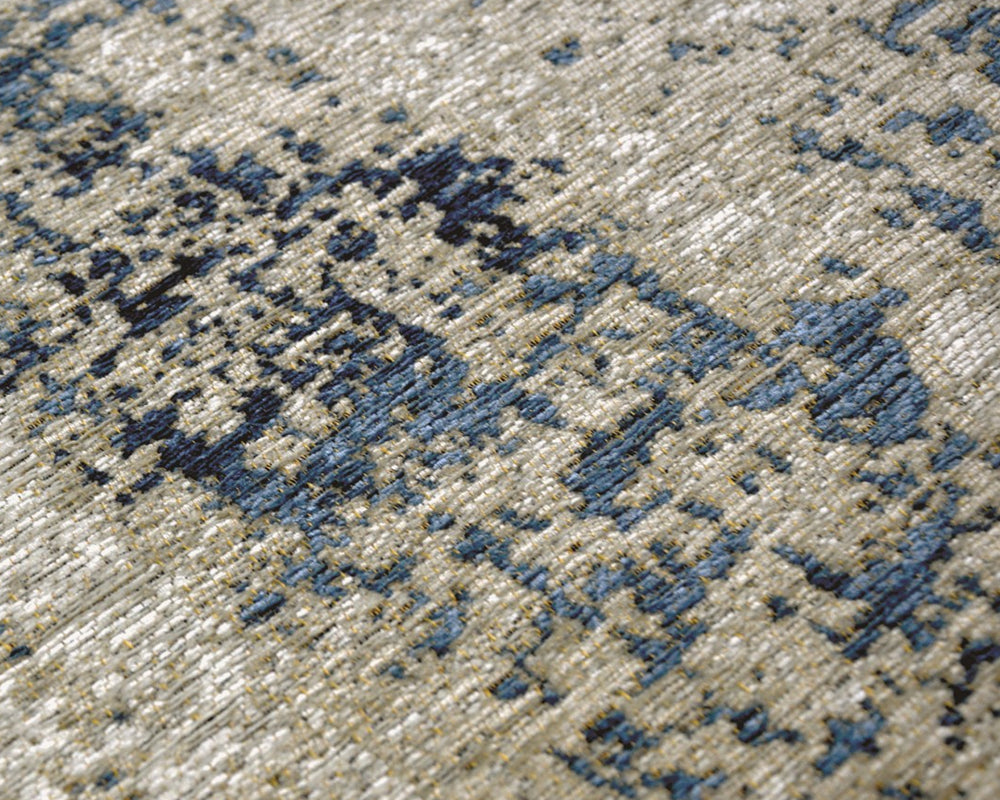 Tapis salon beige tacheté bleu - Salgueiro rugs - Souffle d’Intérieur