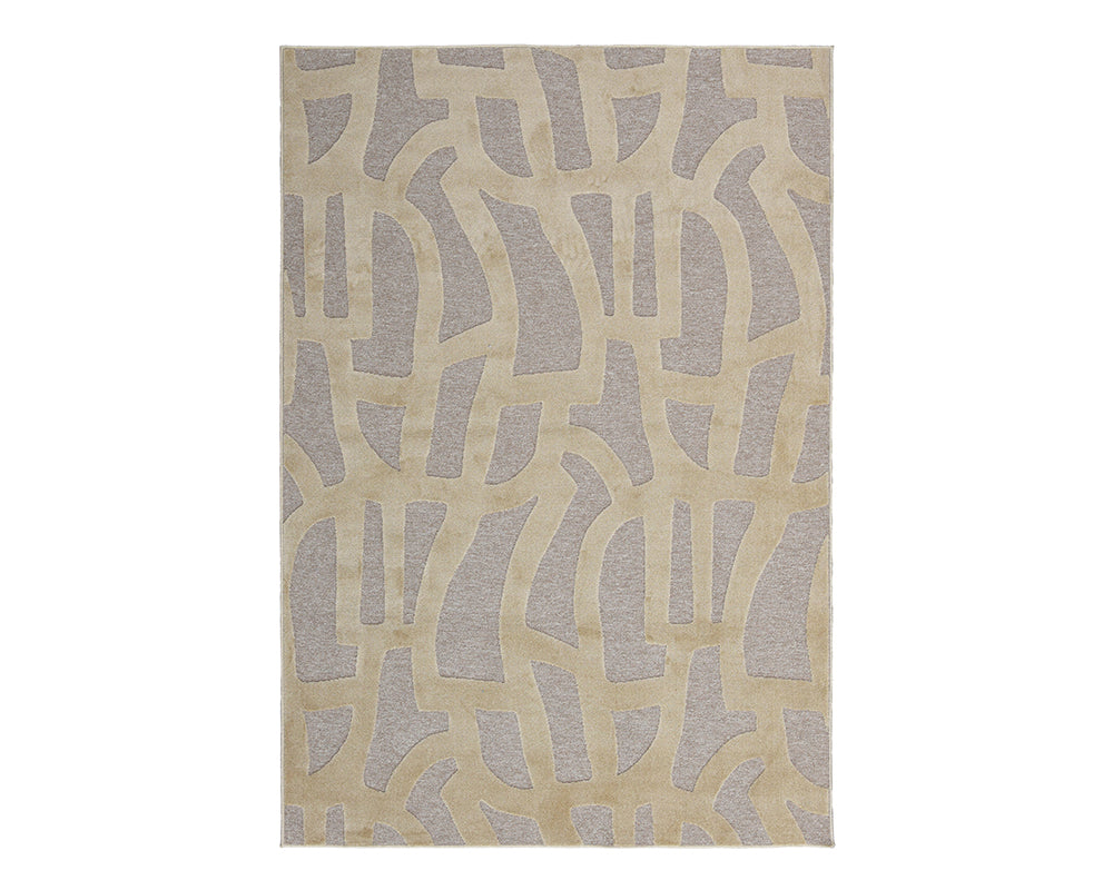 Tapis salon beige taupe original - Salgueiro rugs - Souffle d'Intérieur
