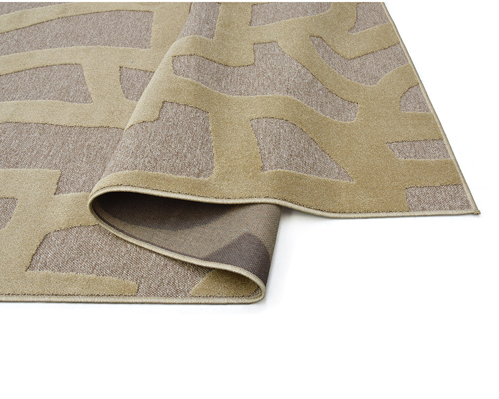 Tapis salon beige taupe original - Salgueiro rugs - Souffle d'Intérieur
