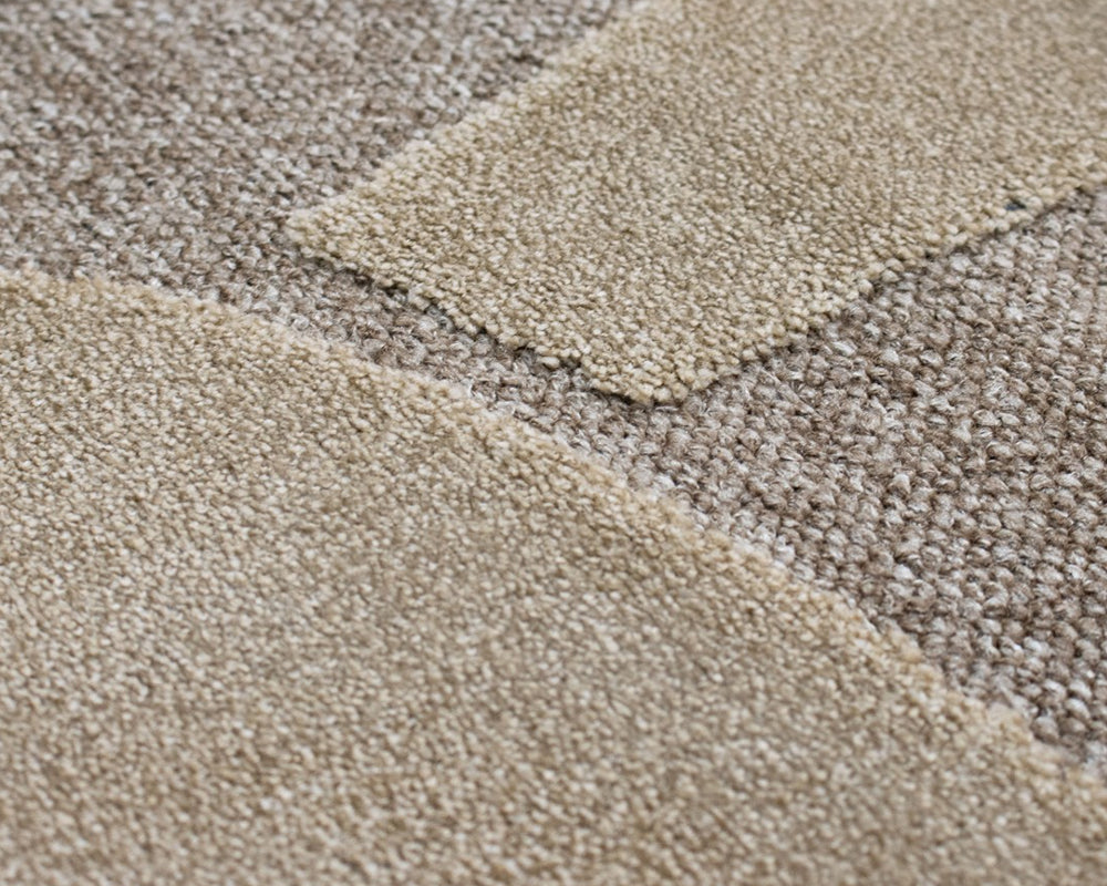 Tapis salon beige taupe original - Salgueiro rugs - Souffle d'Intérieur