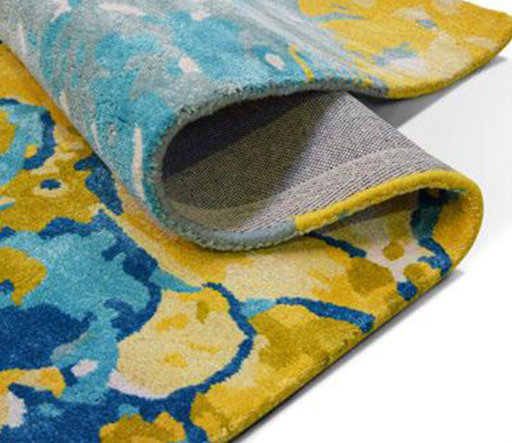 Tapis salon coloré bleu vert - Salgueiro rugs - Souffle d'Intérieur